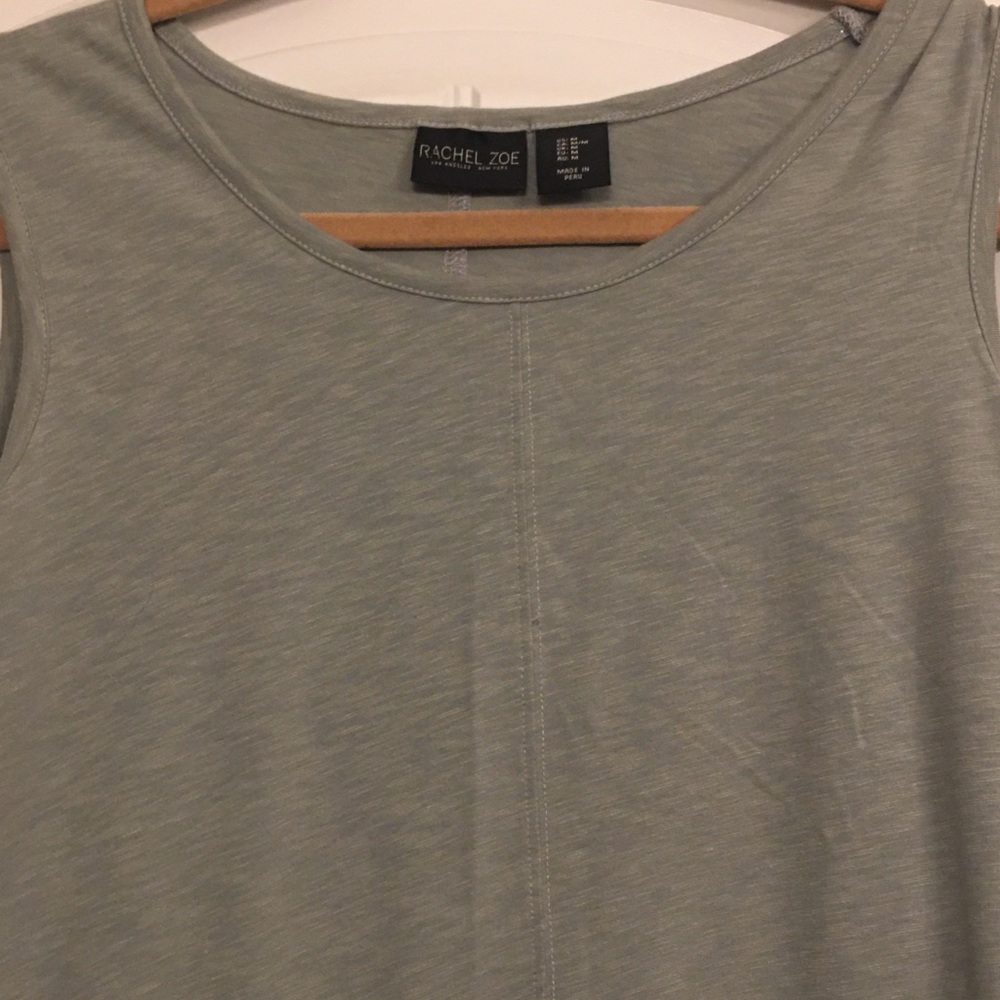 Rachel Zoe Sleeveless Light Green Top. Sz M - EUC! - Picture 3 of 5